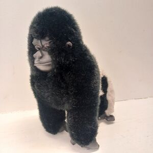 Vintage Silverback Gorilla Plush Stuffed Realistic Animal Ape Monkey Orangutan